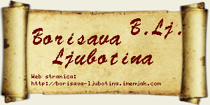 Borisava Ljubotina vizit kartica